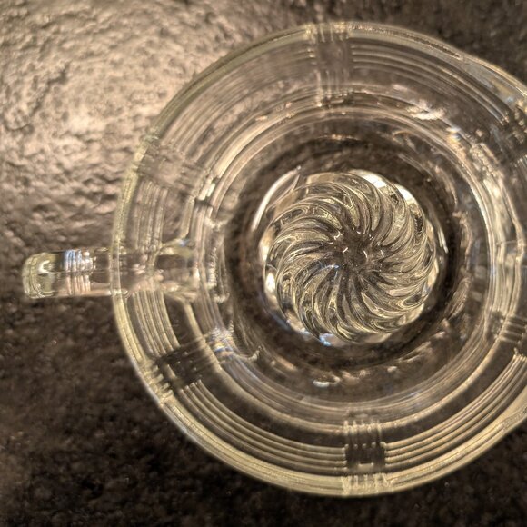 VTG Juice Clear Glass Juicer Orange Lemon Lime Citrus Reamer Squeezer Holder - Picture 4 of 9